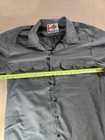 Dickies Short Sleeve Work Shirt Size Large - Dark Gray Button Down 