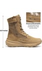 Nortiv Men s Breathable Tactical Military Work Boots Side Zipper Leather