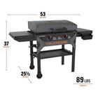 Blackstone 2311 Iron Forged 28    Omnivore Griddle x-braced Hood-black Powder Coat