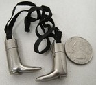 Rare Silver 1906 Victorian Registered Boot Design Sewing Knitting Needle Guards