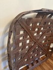 Antique Vintage Large Primitive Wooden Square Tobacco Basket - 40 5 