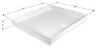 Icon 15962 Sp100 Shower Pan Sp100 27in Lx 24in Wx 4in H Without Threshold