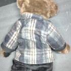 Boyds Bears Brown Plush Teddy Bear Stuffed Animal W  Plaid Jacket Ear Tag