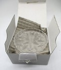 Vintage Gorham Lady Anne  Lead Crystal Glass Coaster Set  4 