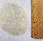 Original Antique Vintage Colorado Springs Lucky Snake Cobra Tattoo Flash 3 5x4 5