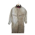 Vtg 70s Carhartt Coveralls Mens 42r Brown Duck Canvas Red Quilt Lined 996qz Usa