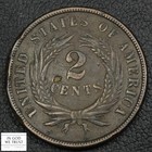 1868 Copper Two Cent Piece 2c - Corrosion