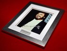 Luciano Pavarotti Signed Rare Original Autograph Frame Plaque  Coa Uacc Program 