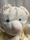 1988 Fisher Price Puffalump Plush 9    Yellow Teddy Bear Rattle Bib Vintage