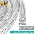 2  Id X 25ft Steel Wire Reinforced Pvc Suction Hose Water Trash Pump