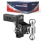 2 5  Receiver 6  Drop rise Adjustable Tow Hitch Dual Ball Mount Trailer 20000lbs