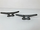 Vintage 8  Boat dock Cleats Galvanized Cast Iron   Wc   Co    Usa