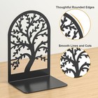 Bookends 1 Pair  Black Metal Book Ends  Bookends For Shelves  Unique Decorative