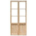 Reclaimed Pair Of 36  French Double Doors With Windows  Ned2592