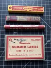 Vintage Metal Index Card Box  Semaphore   Scripto Leads  Dennison Labels Lot