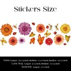 Daisy Butterfly Ladybug Wall Decal  Peel Stick Kids Room Floral Decor
