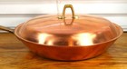 Paul Revere Ware Usa Solid Copper Pot 10  Lid Skillet Fry Pan Au Gratin Pot