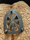 Antique Cast Iron Trivet Early 1900   s Flat Sad Iron Holder Metal Rustic