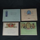 Mid Century Modern Christmas Greeting Card Set Of 4 Vtg Holiday Ephemera 1950s