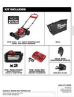 Milwaukee 2823-22hd M18 Fuel 21  Self-propelled Dual Battery Mower Kit New