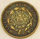 Hard Times Token Not One Cent  Ht 48  Very Fine   258