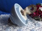 Antique Large Porcelain Electrical Insulator W galvanized Hardware 8 1 2  Tall