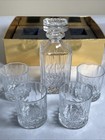 5-piece Decanter And Whiskey Glass Set  Includes 4 Whiskey Glasses
