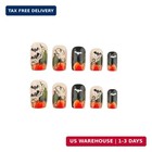 Halloween Press On Nails Medium Square Fake Nails With Pumpkin Black Bat Designs