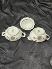 Rare Royal Cathay Creamer  And Sugar  Woodland Fantasy Pattern  Made In England 