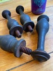 Set Of 4 Vintage Wood Finials Lot