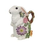 Fitz   Floyd Madeline s Garden 6-cup 9  Pitcher Bunny Rabbit Flowers 678 108 Mib