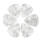 Celluloid White Pearl Guitar Or Bass Pick - 0 71 Mm Medium Gauge - 351 Shape