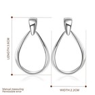 925 Sterling Silver Charm Fine 36mm Oval Water Drop Earrings For Women Fashion W
