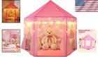 Princess Castle Tent For Girls Kids Play Tents Play House  Pink