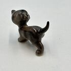 Retired Hagen Renaker Gray Tabby Kitten Walking  Tiny Mini Green Eye Alley Cat