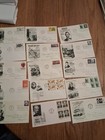 Lot Fdc4 Vintage Us First Day Cover Collection 50  Stamps 1940s-2000s All Diff