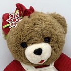 Dan Dee Snowflake Brown Teddy Bear 2015 Red green White Dress Girl 20 