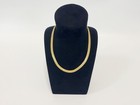 Solid 18k Yellow Gold Bohemian Multi Layer Wide Necklace Chain Gift 8mm 18inch