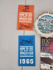 1964-65 New York World Fair Souvenir Lot - Beret Brochures Plate Vatican Esso