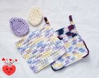 Handmade Crochet Dishcloths And Scrubbies Bundle  4ps