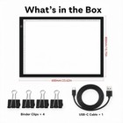 A2 Extra Large Tracing Led Light Pad For Diamond Art  Premium  Black