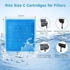 Qwakay Aquarium Filter Replacement Cartridge - 10 Pack Rite Size C Fish Tank Car
