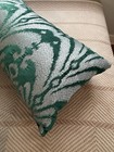 Callisto Home Green Velour And Silver 24  X 14  Pillow Feather   Down Nwots