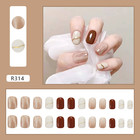 Press On Nails Coffin Short  24pcs Full Cover Reusable False Nails Kits  Artific
