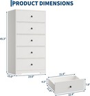 5 Drawer Dresser For Bedroom Wood Chest Of Drawers Modern Cabinet Storage Handle