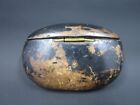 Original Antique 1770   s Revolutionary War Black Japanned Papier Mache Snuff Box