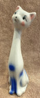 Vintage 1960 s Ceramic Long Neck Cat kitty Figurine-japan
