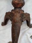 Antique Cast Iron Piano Organ Stool Swivel Seat Base 1800s Victorian Parts Fix