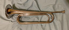 Us Regulation Brass Bugle - Nickel Finish With Mouthpiece - Key Of G - U s  Reg