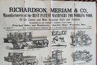 Huge 40x24  Antique Civil War Era Advert Broadside Richardson  Meriam Machinery